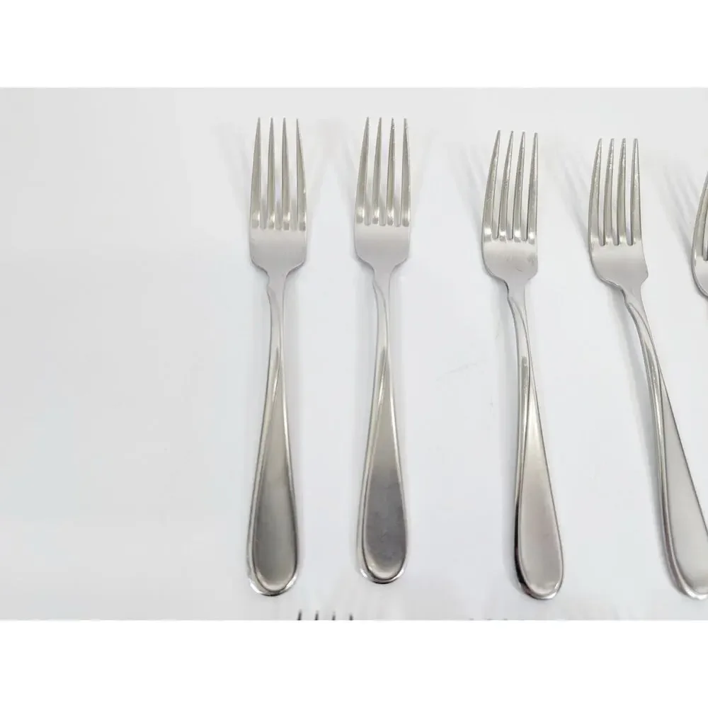 Oneida Flight Reliance 9 Dinner Forks Lot Set Stainless Steel